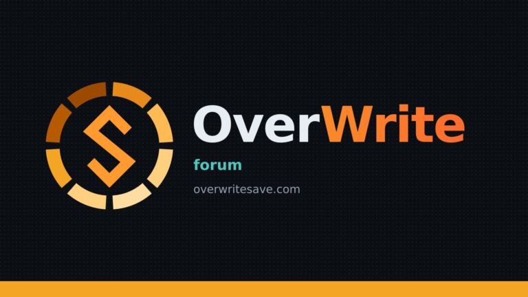 Logo do OverWrite, fórum de games do SavePoint
