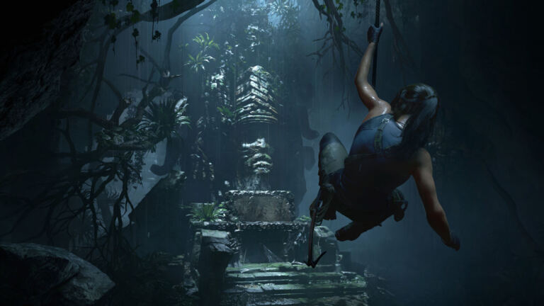 Lara Croft na selva em Shadow of the Tomb Raider