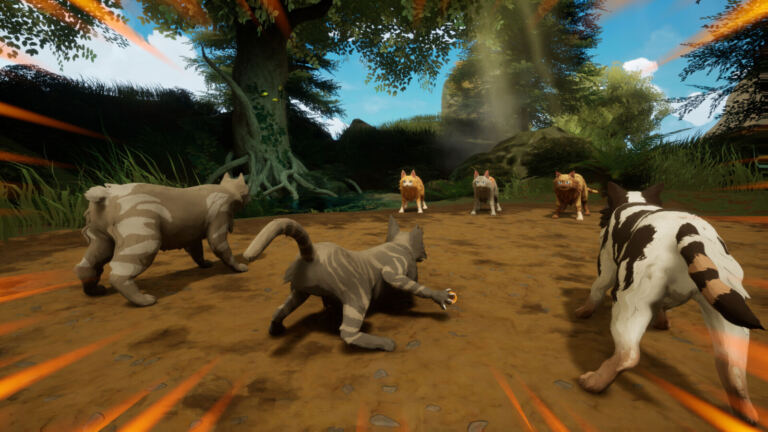 Gato guerreiro na floresta em Warrior Cats: Clans of the Forest