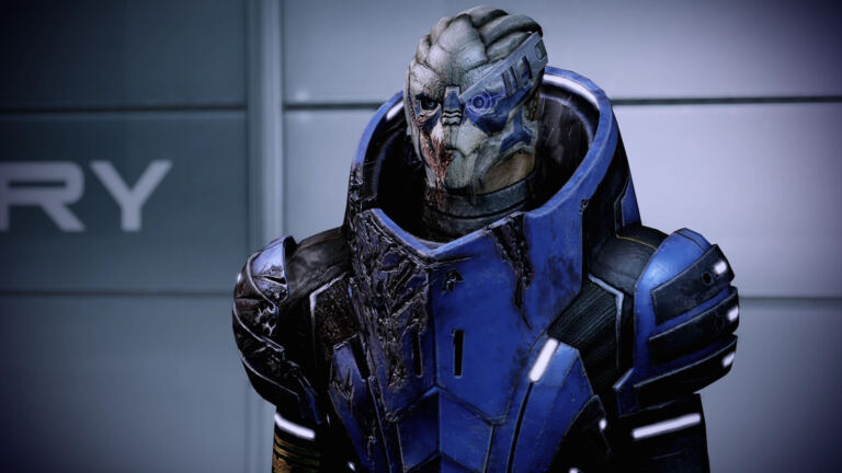 Comandante Shepard em cena de Mass Effect Legendary Edition